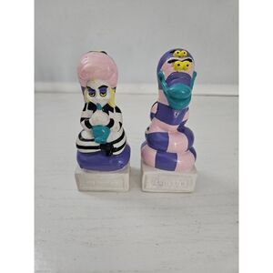Vintage 1989 Beetlejuice‎ 4" Toy Figurine "The Charmer & Sandworm" Set Of 2
